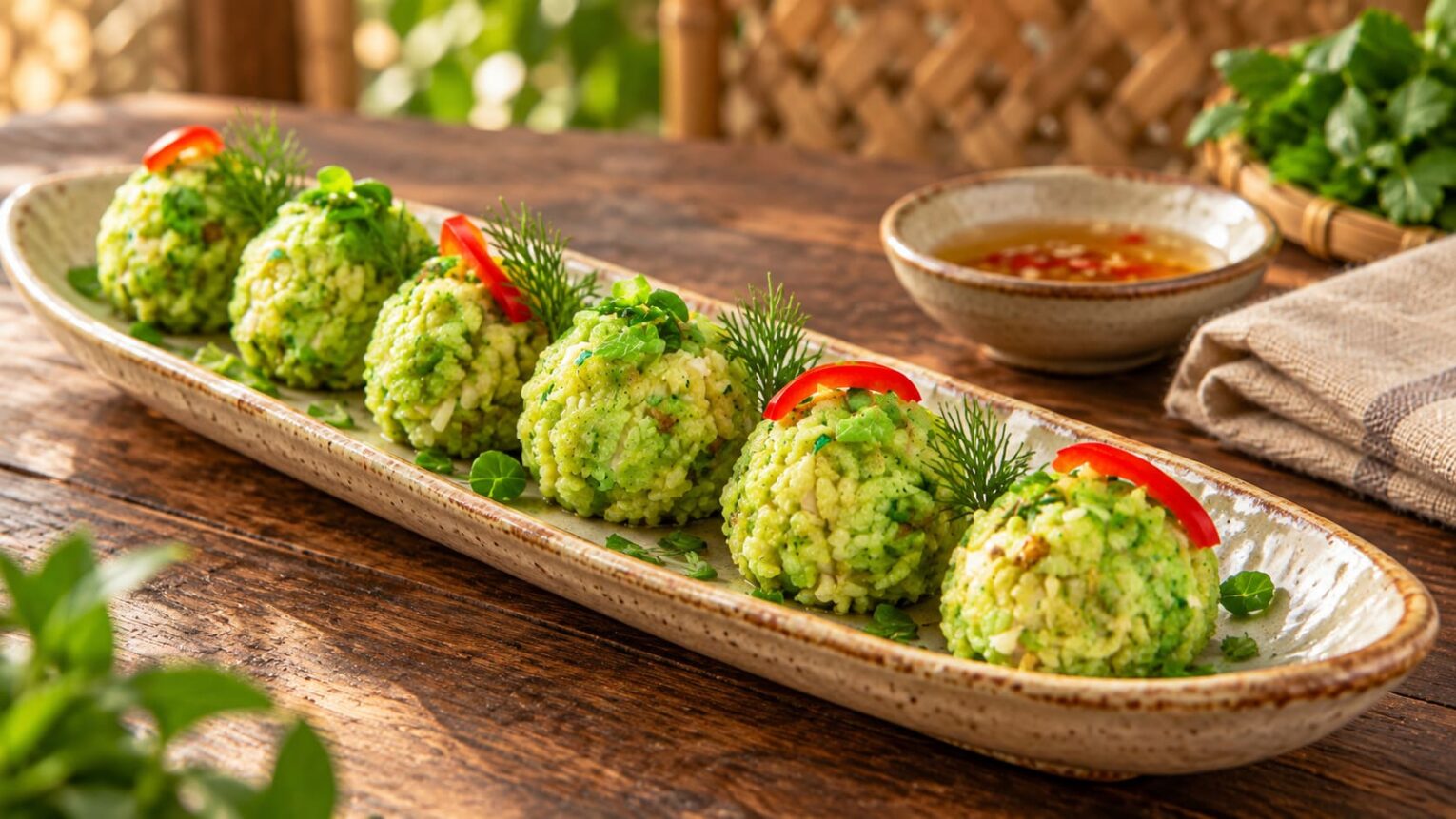Viên Hải Sản Xốt Mayonnaise Tẩm Cốm đóng gói