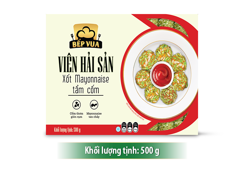 mua Viên Hải Sản Xốt Mayonnaise Tẩm Cốm đông lạnh