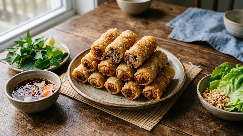 chả giò nhân thịt heo