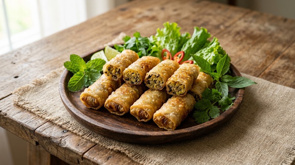 cách làm chả giò đậu xanh giòn ngon