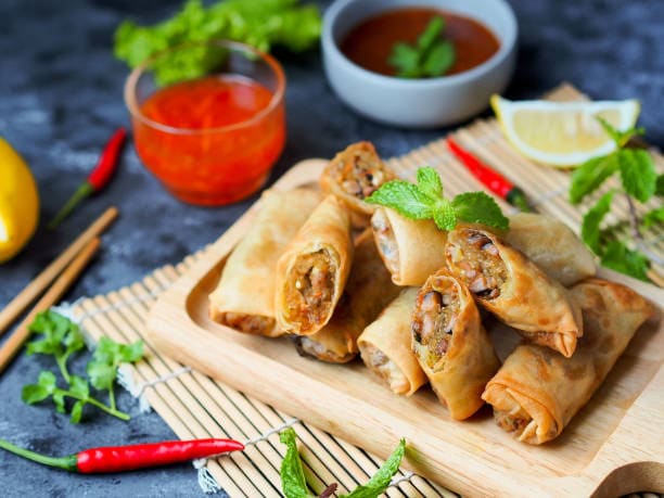 cách làm chả giò chay đậu xanh khoai môn