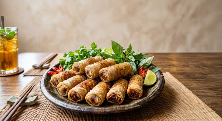cách làm chả giò chay khoai môn đậu xanh