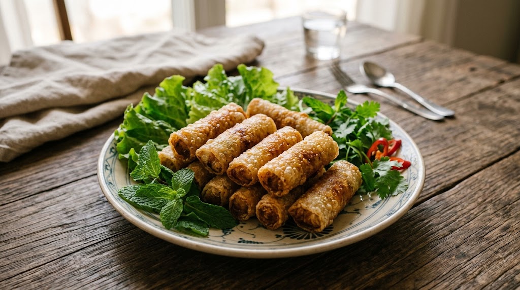 chả giò chay đậu xanh