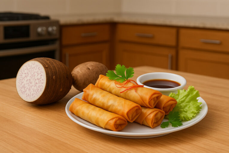 cách làm chả giò khoai môn thịt