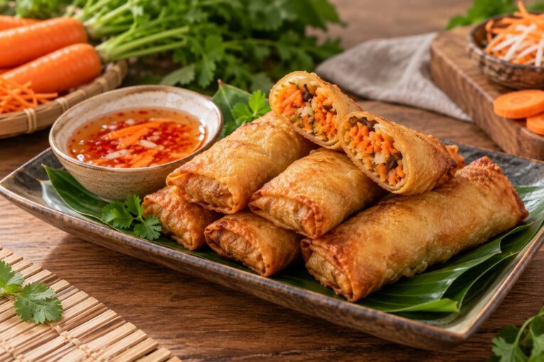 cách làm chả giò thịt heo cà rốt