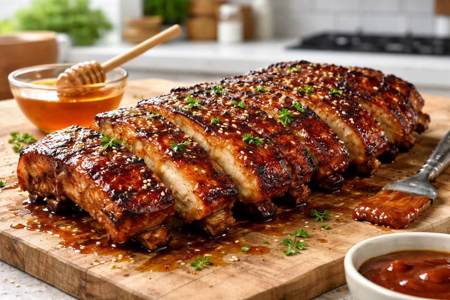 Cách ướp sườn nướng mật ong