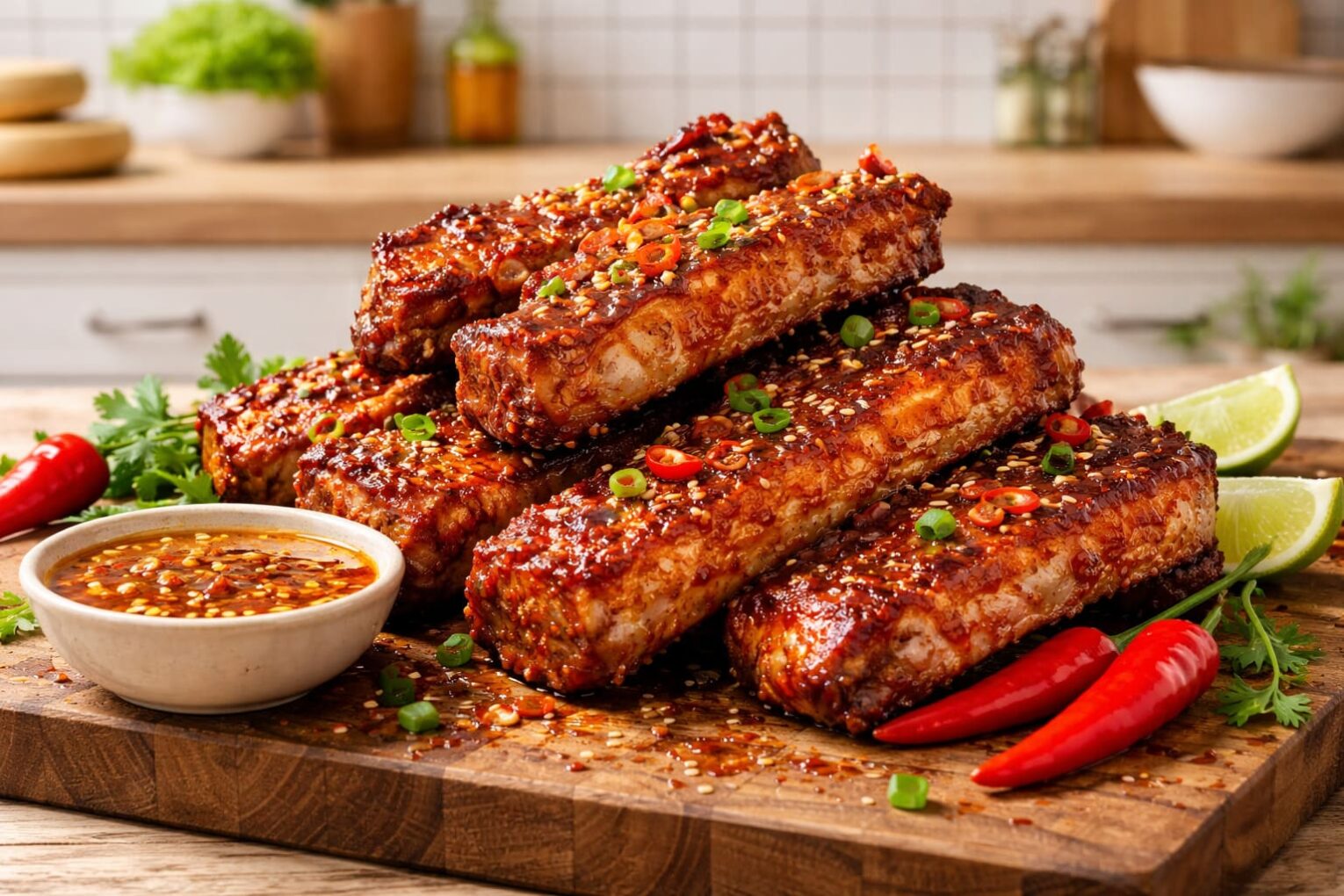 Cách ướp sườn nướng sa tế