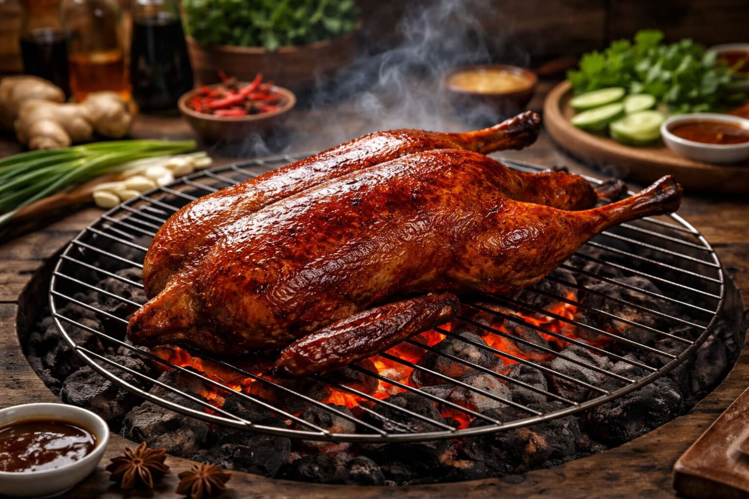 Cách ướp vịt nướng than hoa