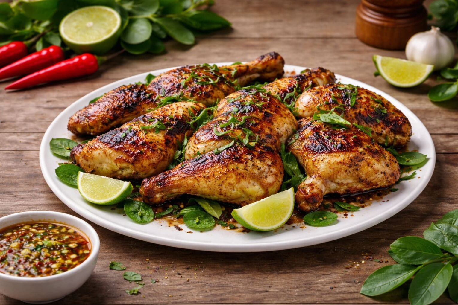 cách ướp gà nướng lá chanh