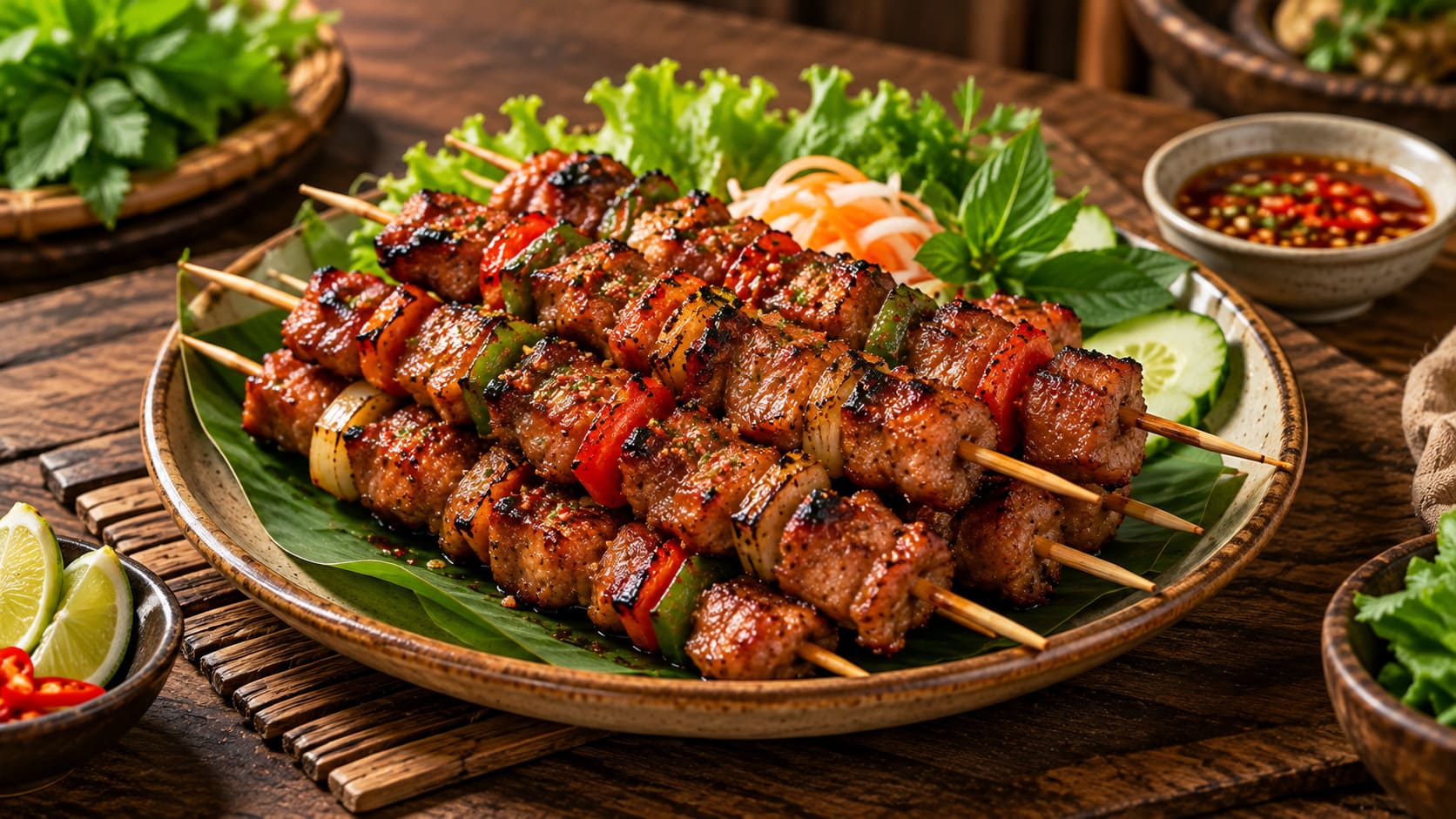 cách ướp thịt xiên nướng ngon nhất