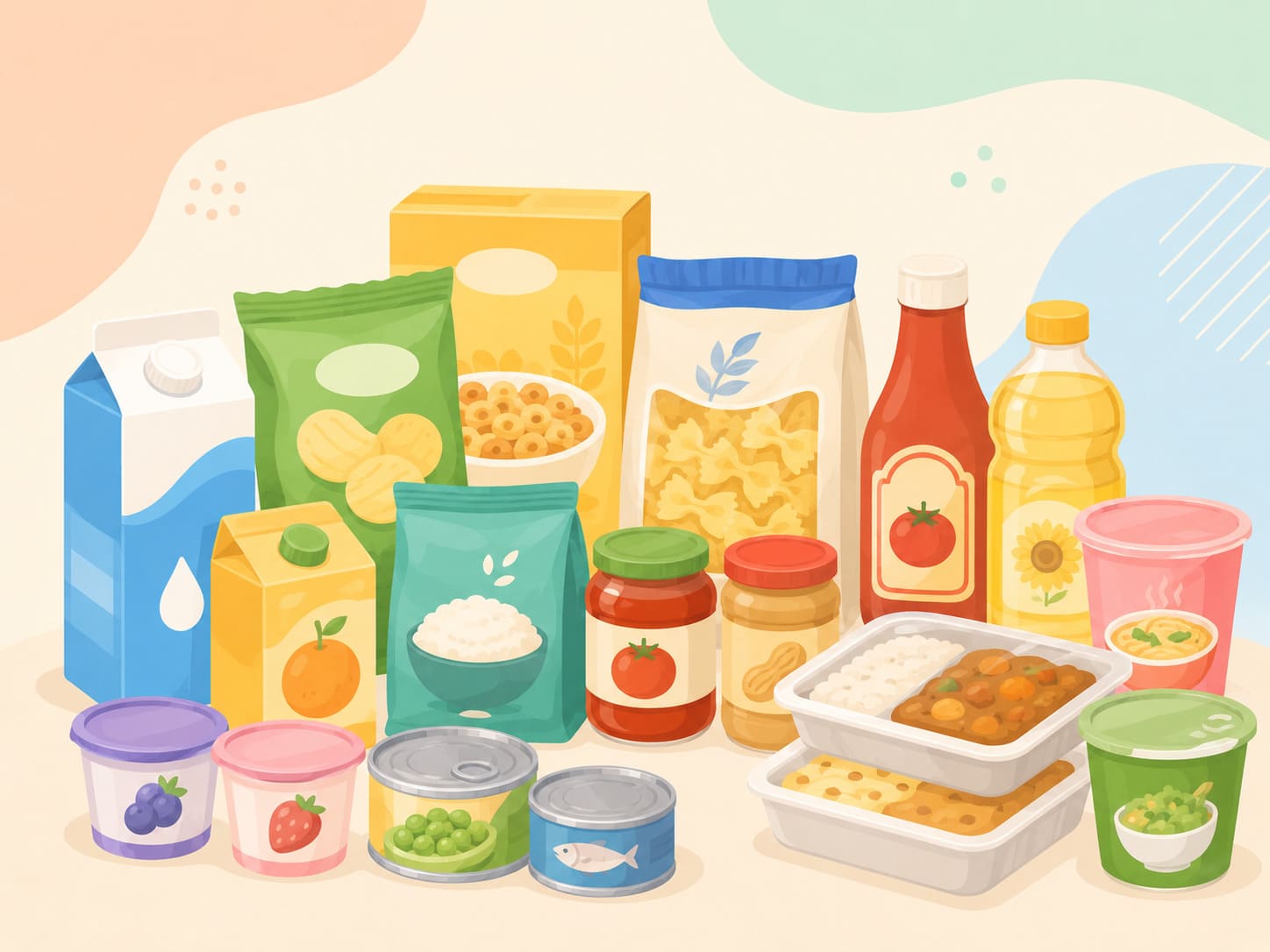 mua thực phẩm đóng gói