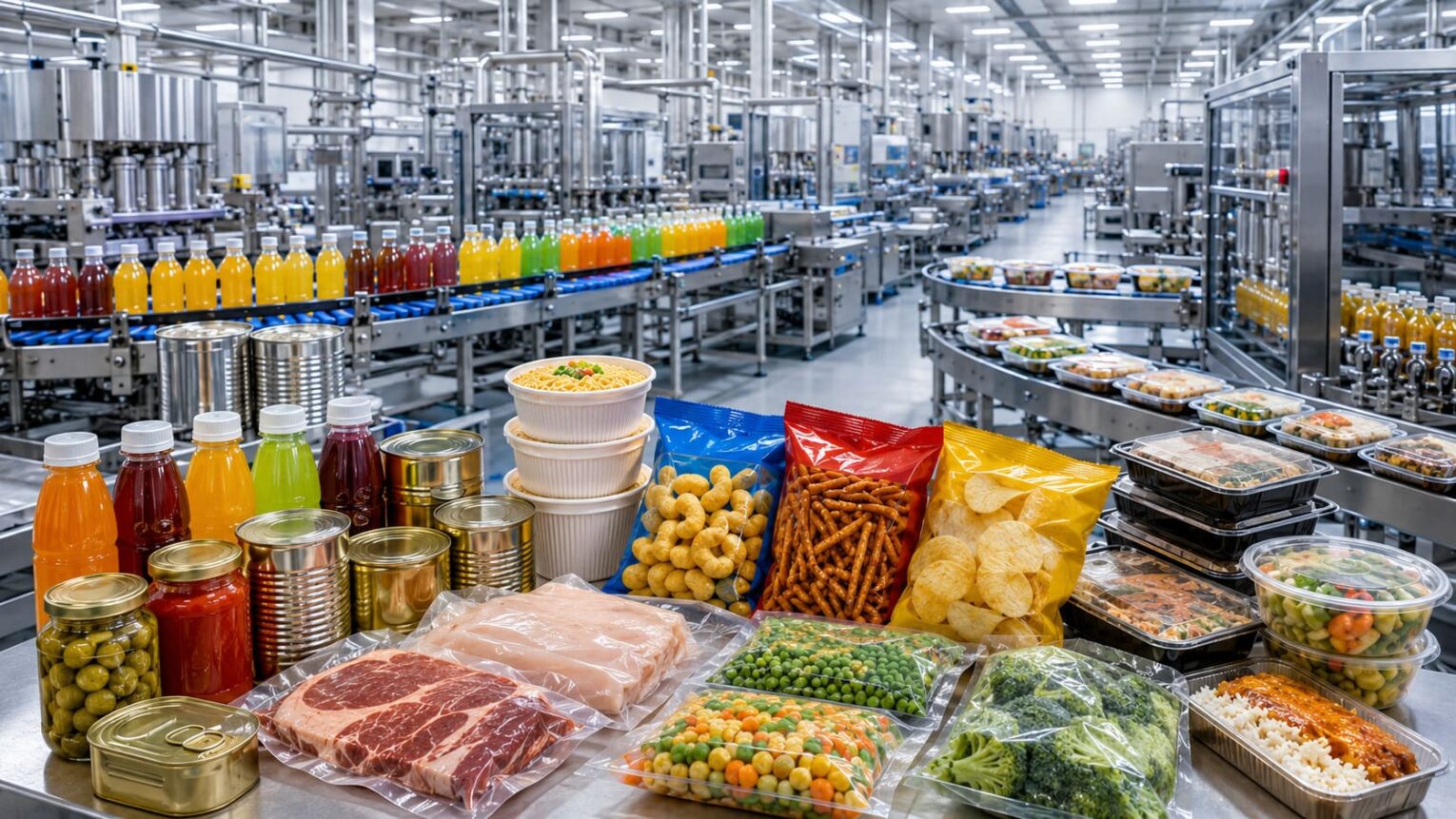 Quy trình sản xuất thực phẩm công nghiệp