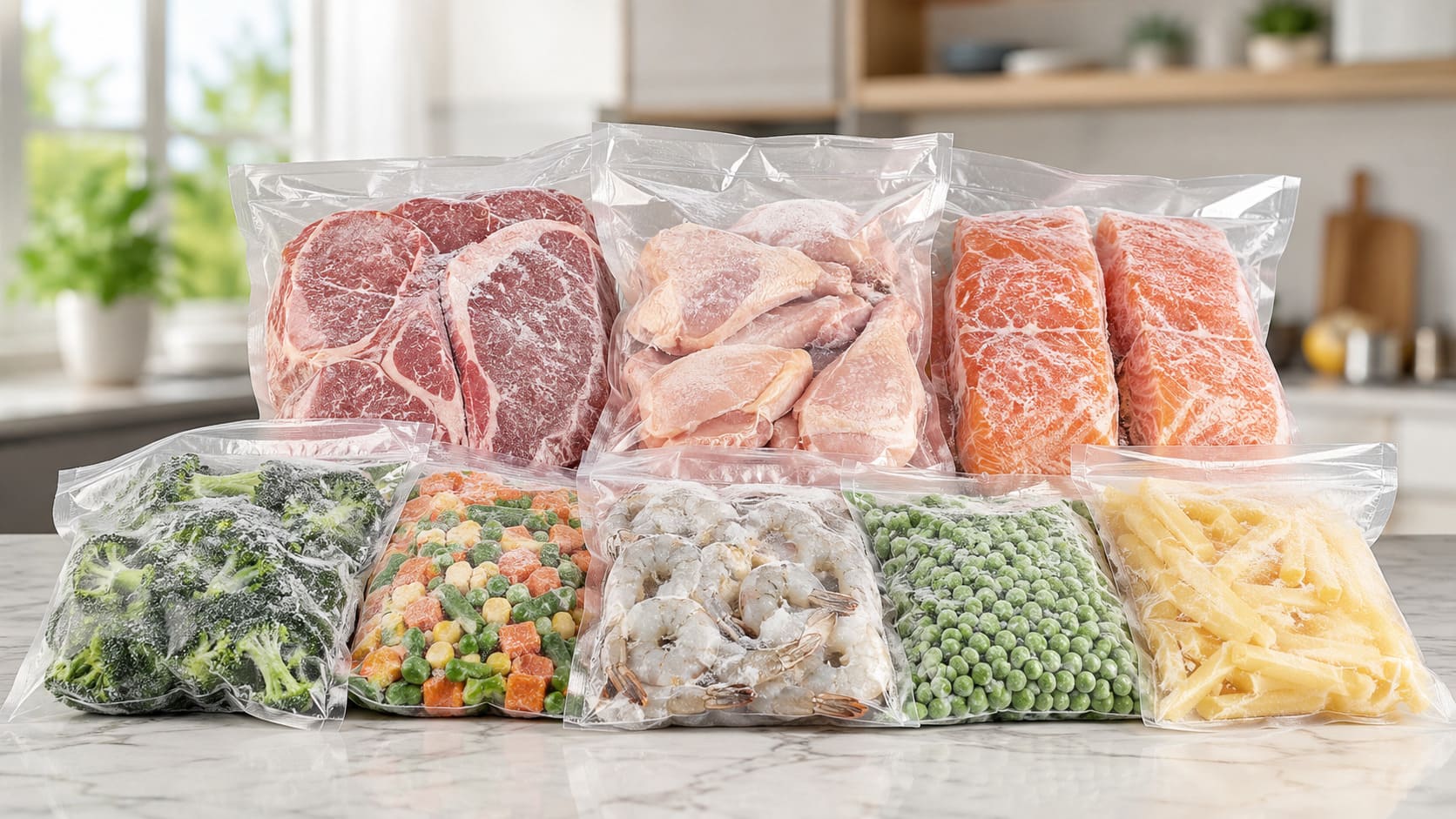 Các loại bao bì dùng để đóng gói thực phẩm đông lạnh